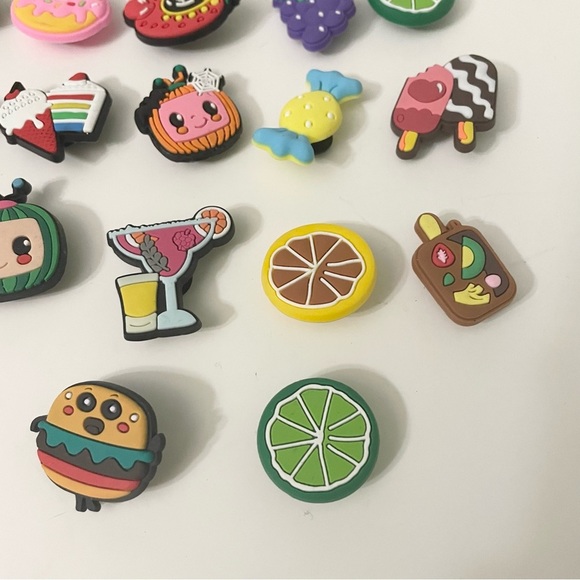 Croc Charms Lot of 34 Assorted Food Charms Donut Watermelon Burger - Picture 7 of 16